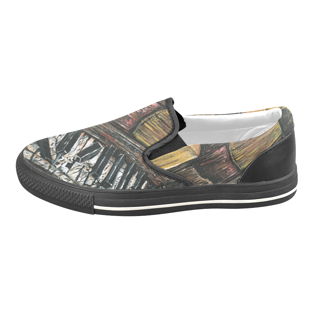 Broken Piano Slip-on Canvas Shoes for Kid (Model 019)
