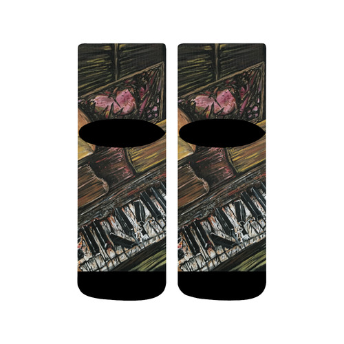 Broken Piano Quarter Socks