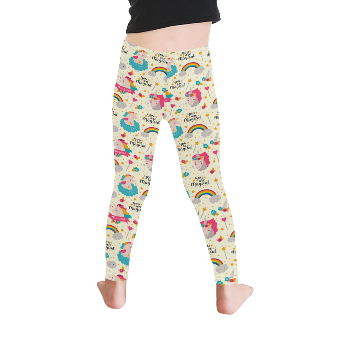 You Are Magical Unicorns Pattern Kid's Ankle Length Leggings (Model L06)
