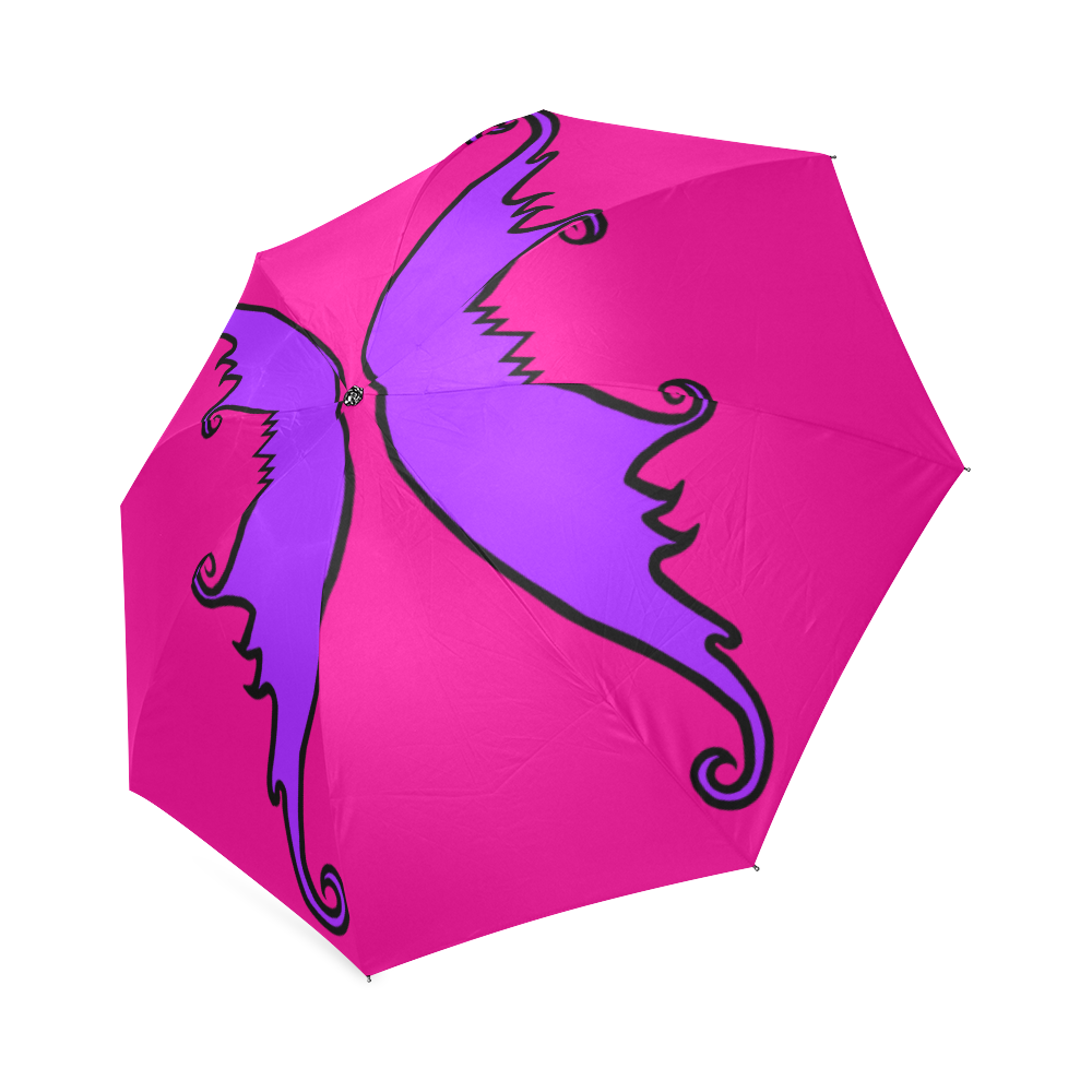 Fairy Wings Purple Foldable Umbrella (Model U01)