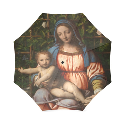 Madonna Of Roses From Bernardino Luini Foldable Umbrella (Model U01)