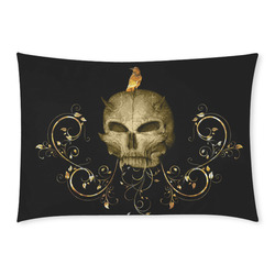 The golden skull Custom Rectangle Pillow Case 20x30 (One Side)