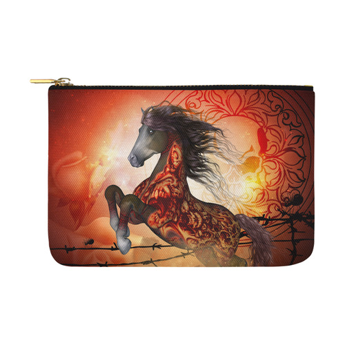 Awesome creepy horse with skulls Carry-All Pouch 12.5''x8.5''
