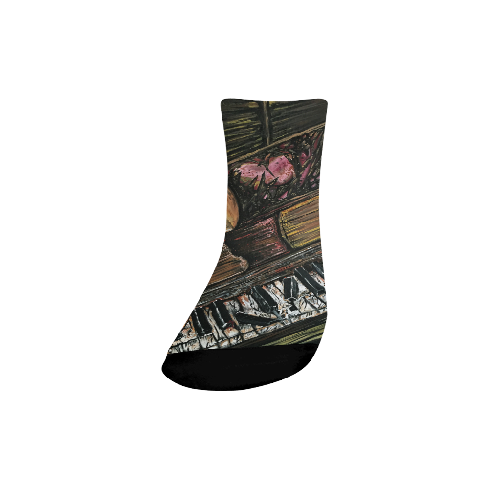 Broken Piano Quarter Socks