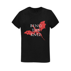 bend the knee dragon Women's T-Shirt in USA Size (Two Sides Printing)