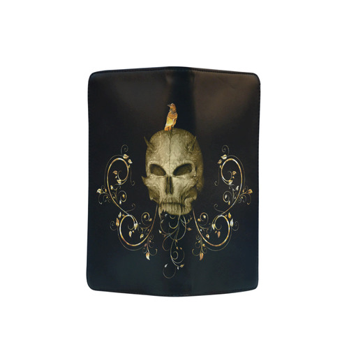 The golden skull Men's Clutch Purse （Model 1638）