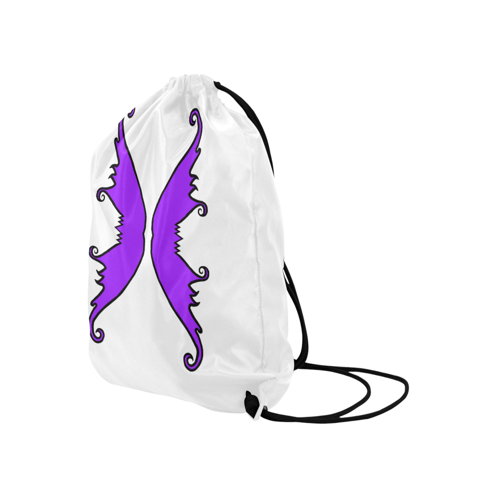 Fairy Wings Purple Large Drawstring Bag Model 1604 (Twin Sides)  16.5"(W) * 19.3"(H)