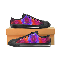 Popart Flower Canvas Women's Shoes/Large Size (Model 018)
