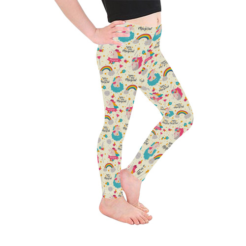 You Are Magical Unicorns Pattern Kid's Ankle Length Leggings (Model L06)