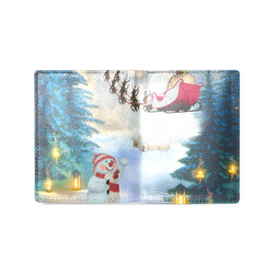 Santa Claus in the night Men's Leather Wallet (Model 1612)