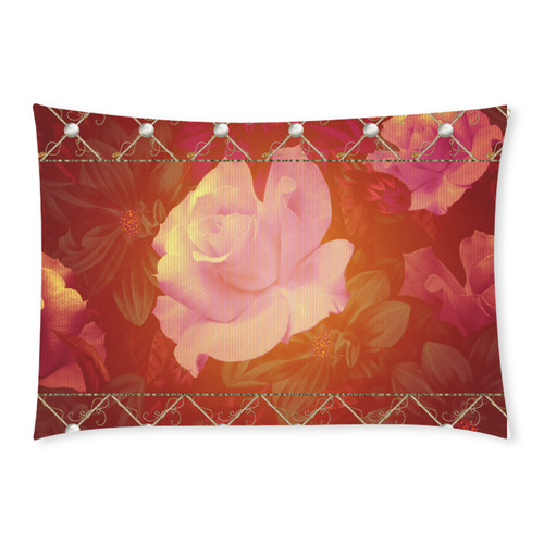 Beautiful soft roses Custom Rectangle Pillow Case 20x30 (One Side)