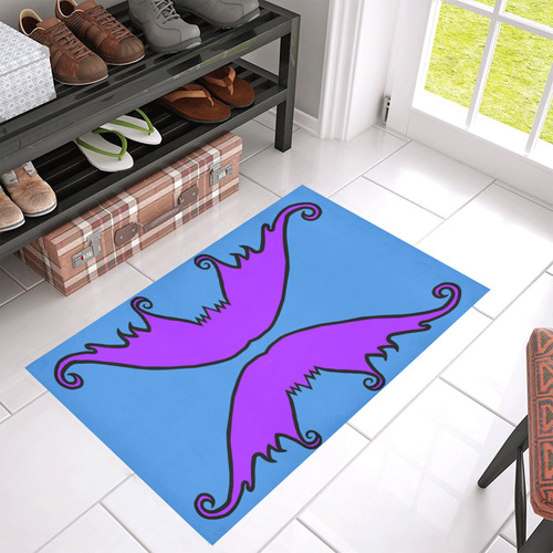 Fairy Wings Purple Azalea Doormat 30" x 18" (Sponge Material)