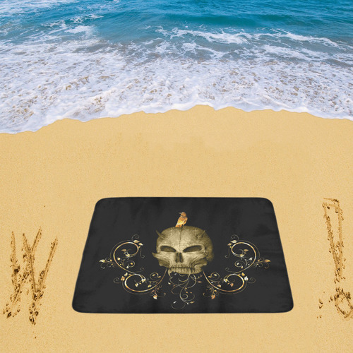 The golden skull Beach Mat 78"x 60"