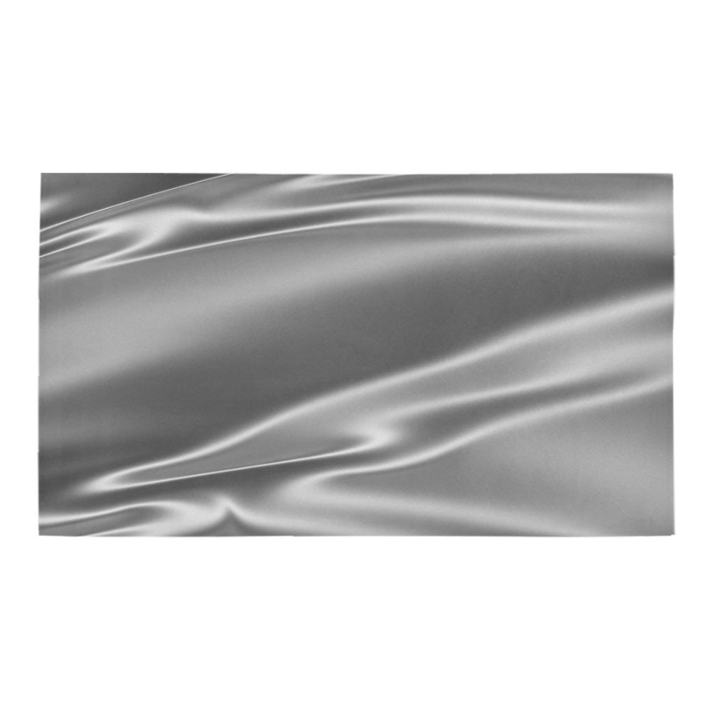 Metallic grey satin 3D texture Bath Rug 16''x 28''