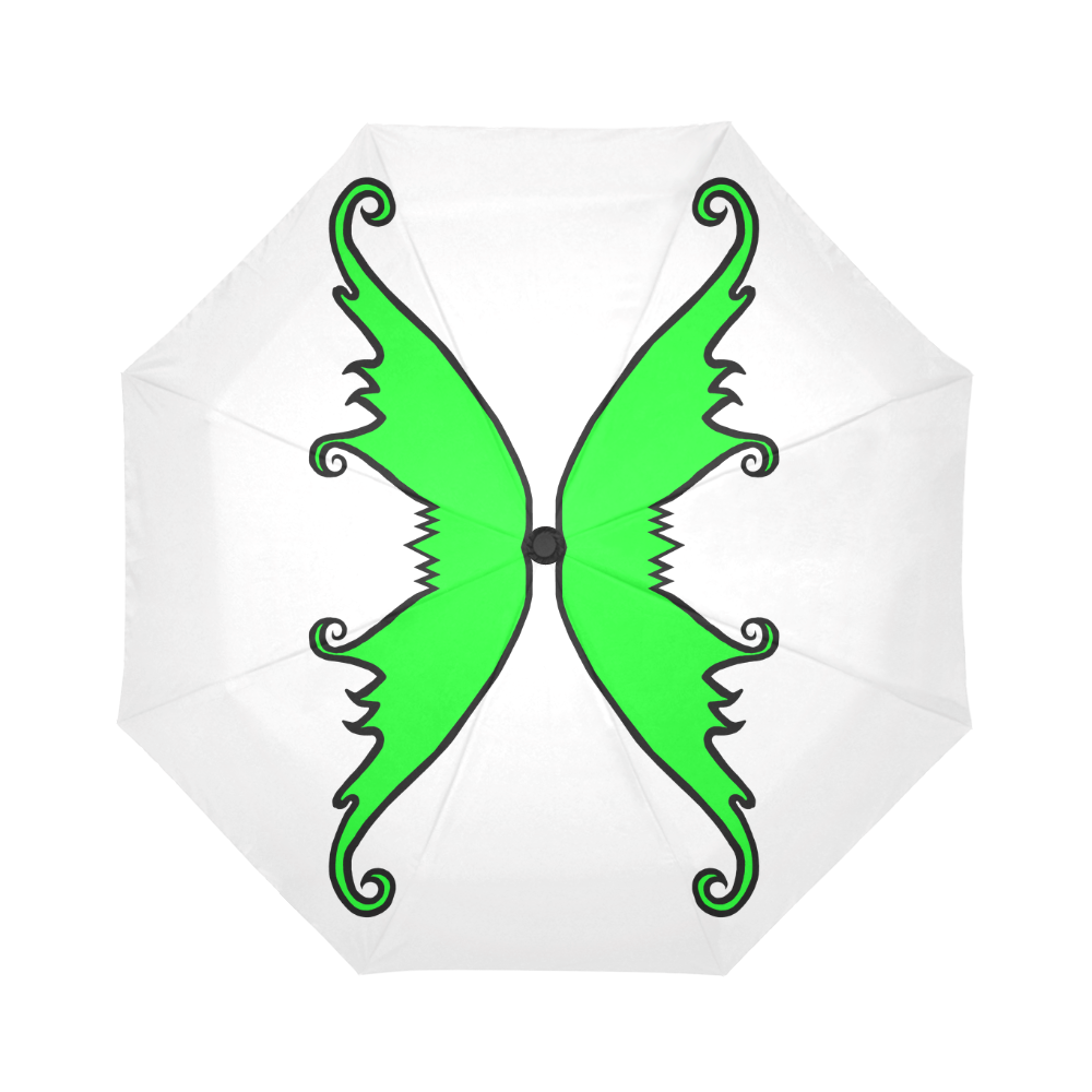 Fairy Wings Green Auto-Foldable Umbrella (Model U04)