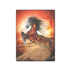 Awesome creepy horse with skulls Blanket 50"x60"