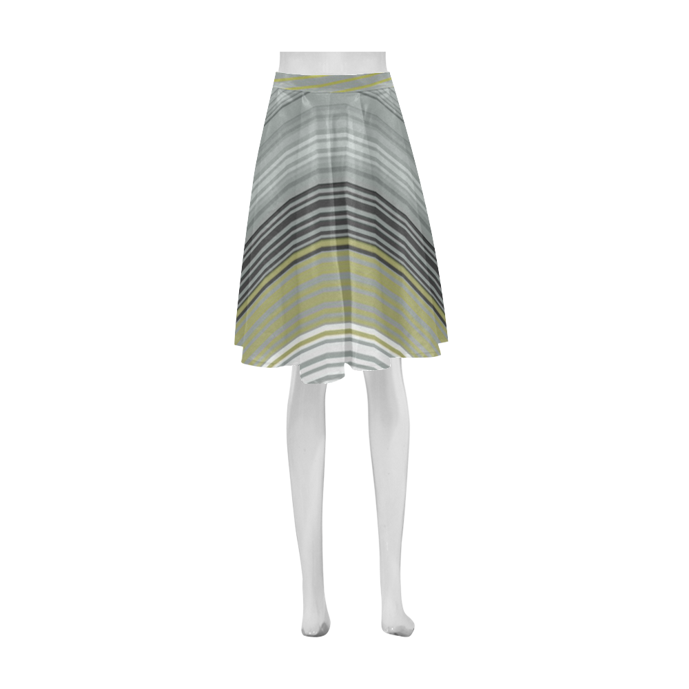 Golden Stripe Athena Women's Short Skirt (Model D15)