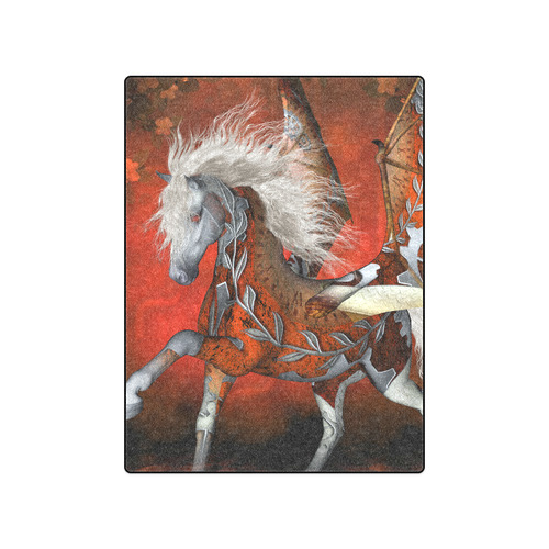 Awesome steampunk horse with wings Blanket 50"x60"