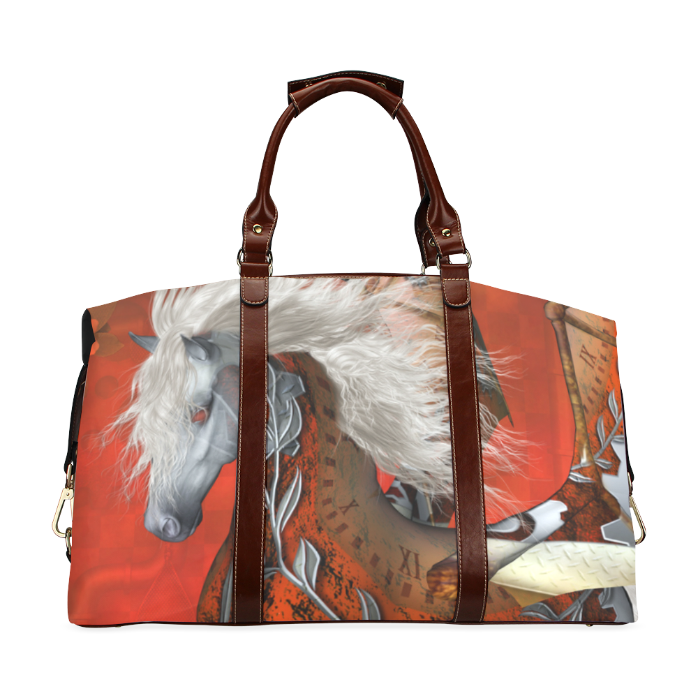 Awesome steampunk horse with wings Classic Travel Bag (Model 1643) Remake