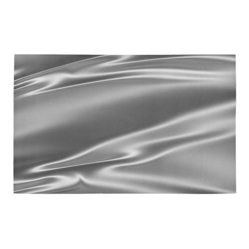 Metallic grey satin 3D texture Bath Rug 20''x 32''