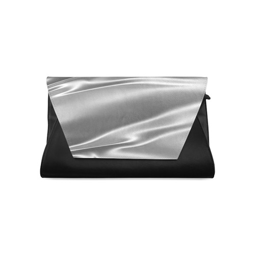 Metallic grey satin 3D texture Clutch Bag (Model 1630)