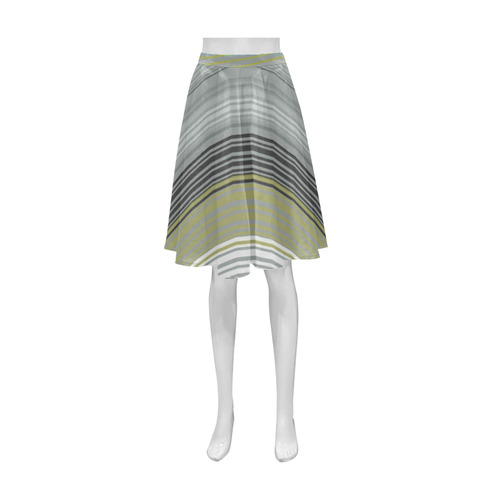 Golden Stripe Athena Women's Short Skirt (Model D15)