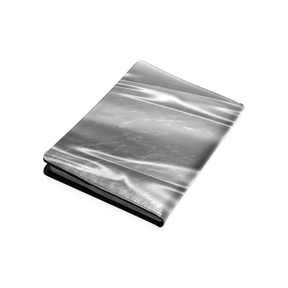 Metallic grey satin 3D texture Custom NoteBook B5