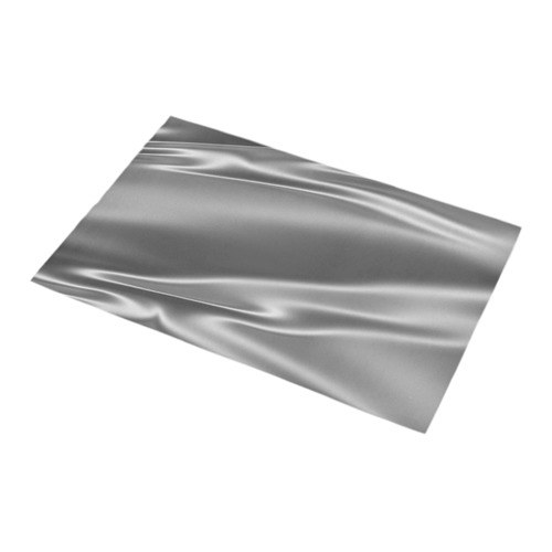 Metallic grey satin 3D texture Bath Rug 16''x 28''