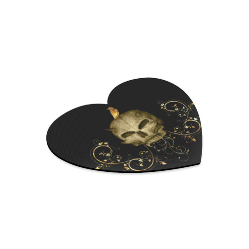 The golden skull Heart-shaped Mousepad