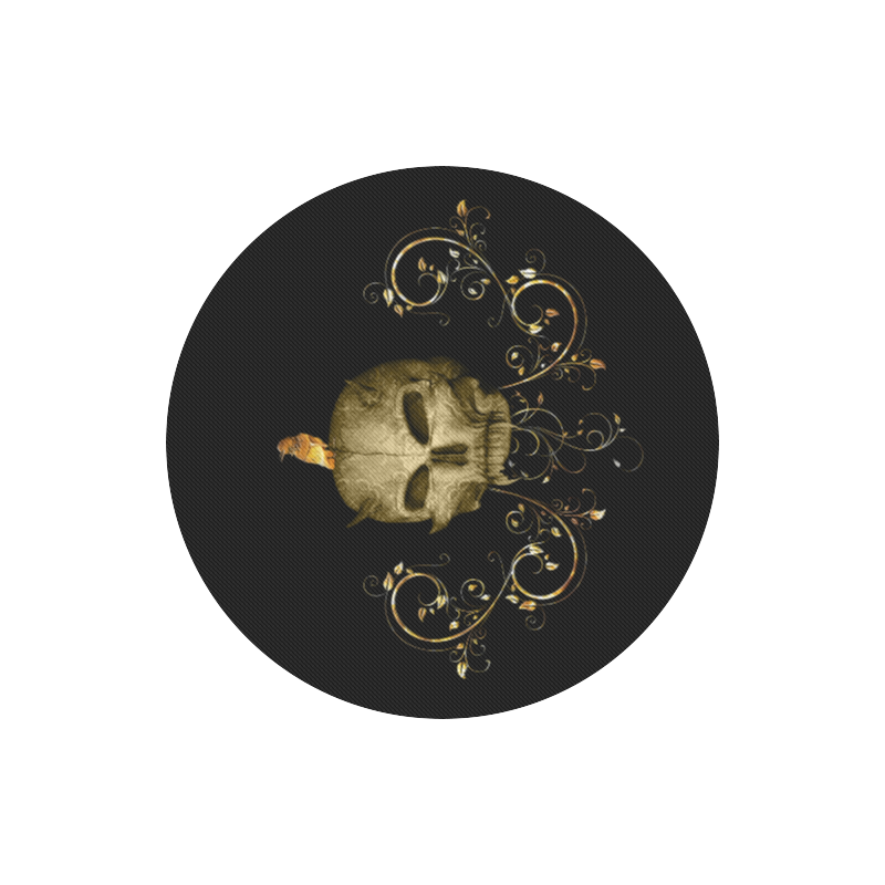 The golden skull Round Mousepad