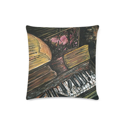 Broken Piano Custom Zippered Pillow Case 16"x16" (one side)