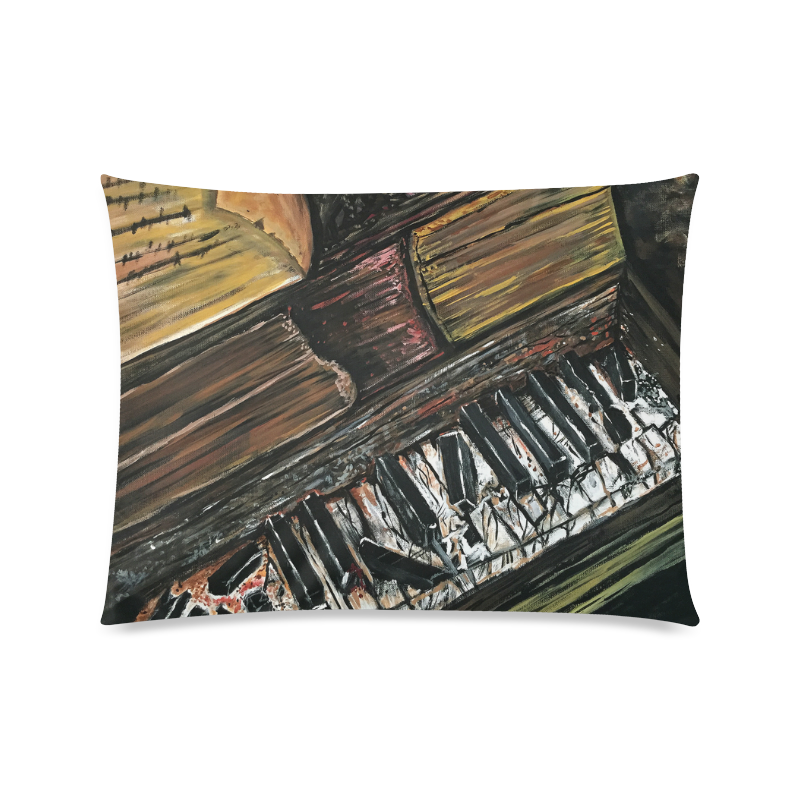 Broken Piano Custom Picture Pillow Case 20"x26" (one side)