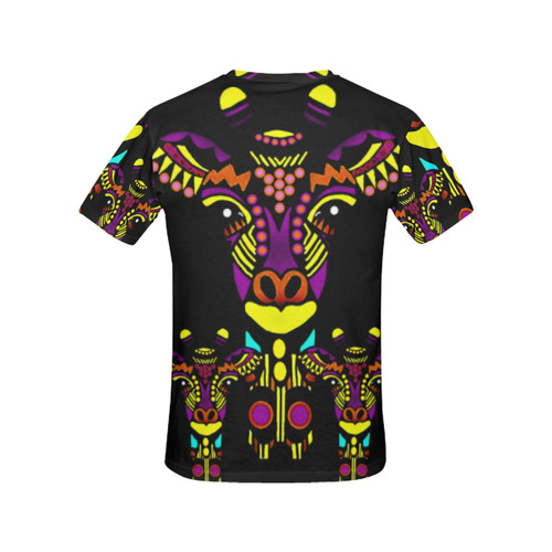 Stylised African Giraffe - pop art All Over Print T-Shirt for Women (USA Size) (Model T40)