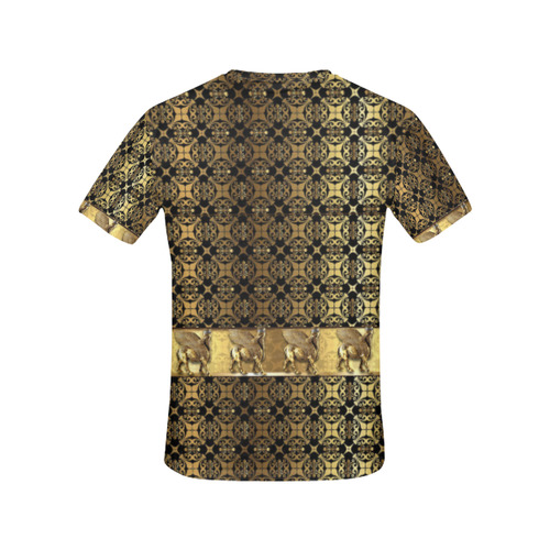 Golden Lamassu All Over T-Shirt All Over Print T-Shirt for Women (USA Size) (Model T40)