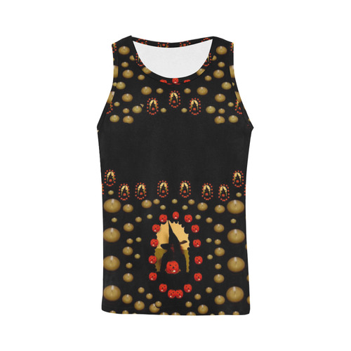 pumkin witch in candles and white magic All Over Print Tank Top for Men (Model T43)