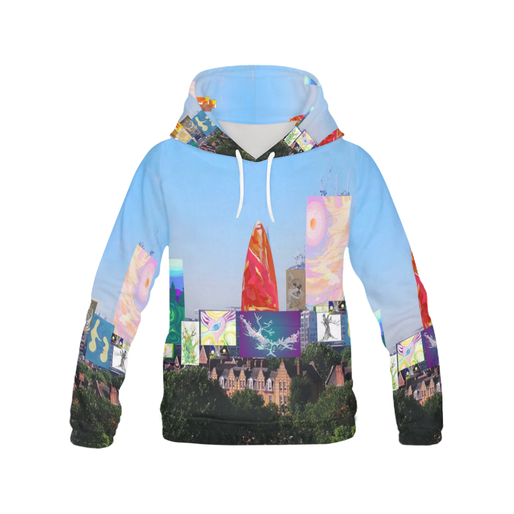 london mix 1 hoodie All Over Print Hoodie for Women (USA Size) (Model H13)