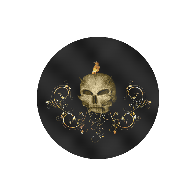 The golden skull Round Mousepad
