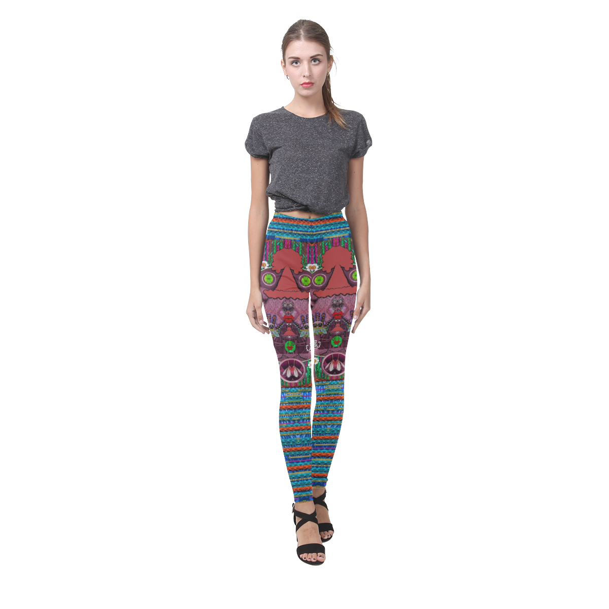 Peace In The Troll woody wood Cassandra Women's Leggings (Model L01)