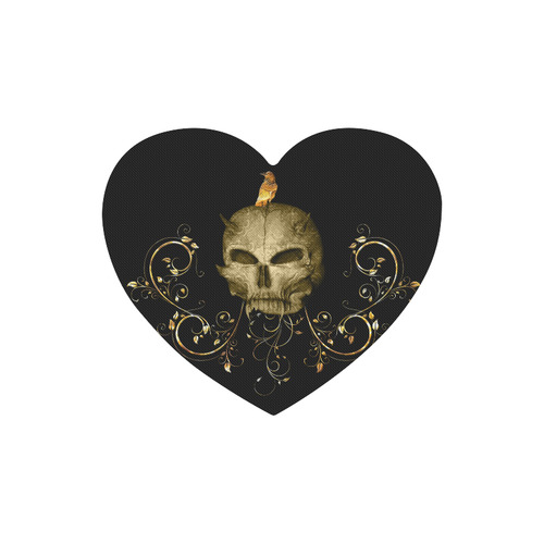 The golden skull Heart-shaped Mousepad