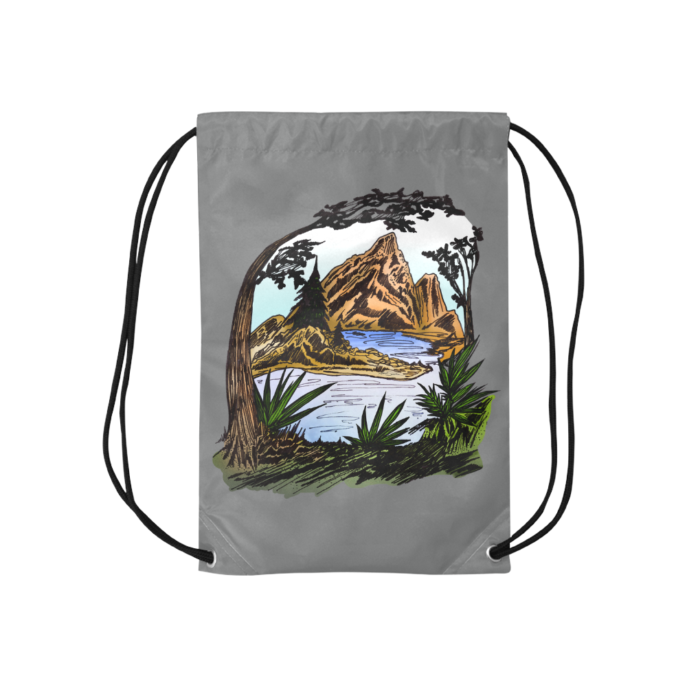 The Outdoors Small Drawstring Bag Model 1604 (Twin Sides) 11"(W) * 17.7"(H)