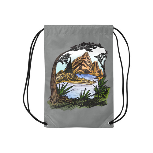 The Outdoors Small Drawstring Bag Model 1604 (Twin Sides) 11"(W) * 17.7"(H)