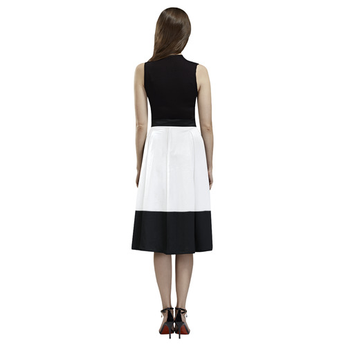 White on Black Aoede Crepe Skirt (Model D16)