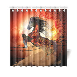 Awesome creepy horse with skulls Shower Curtain 69"x70"