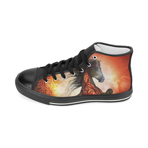 Awesome creepy horse with skulls Men’s Classic High Top Canvas Shoes (Model 017)