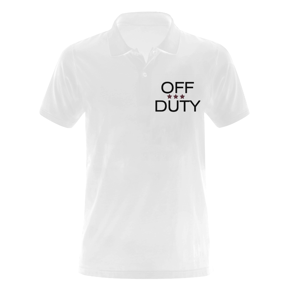 circle logo gray Men's Polo Shirt (Model T24)