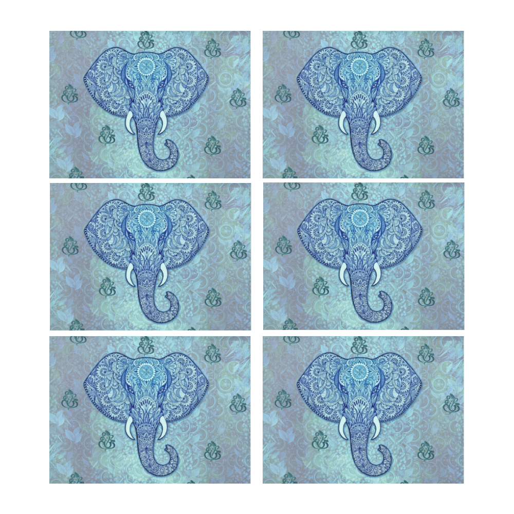 lord Ganesh festival print Placemat 14’’ x 19’’ (Set of 6)