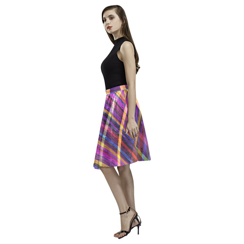 pattern Melete Pleated Midi Skirt (Model D15)