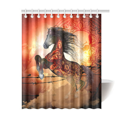 Awesome creepy horse with skulls Shower Curtain 60"x72"