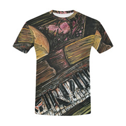 Broken Piano All Over Print T-Shirt for Men (USA Size) (Model T40)