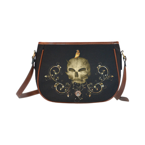 The golden skull Saddle Bag/Small (Model 1649) Full Customization